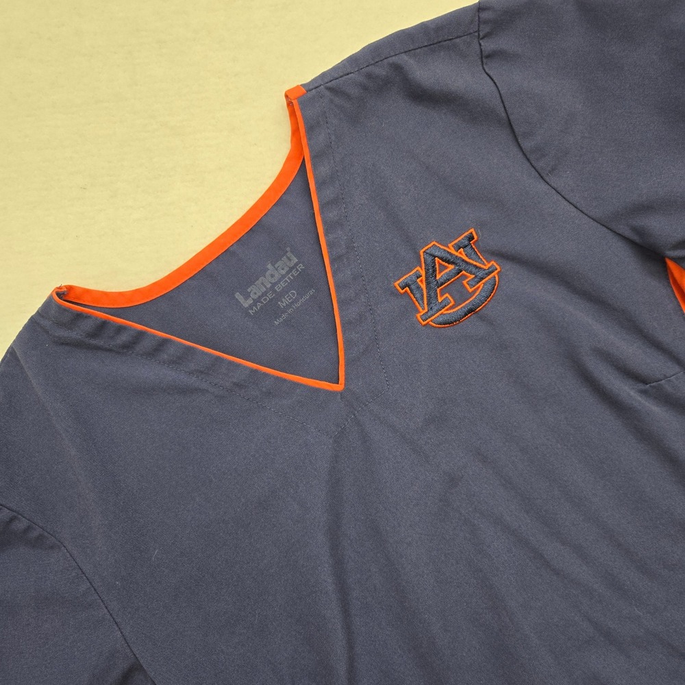 Landau Auburn University Scrub Top Embroidered Logo Nurse‎ Medium